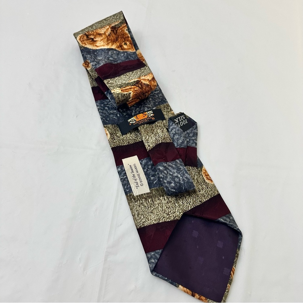 Endangered Species Golden Retriever Dog 100% Silk Necktie Novelty‎ - Picture 7 of 7